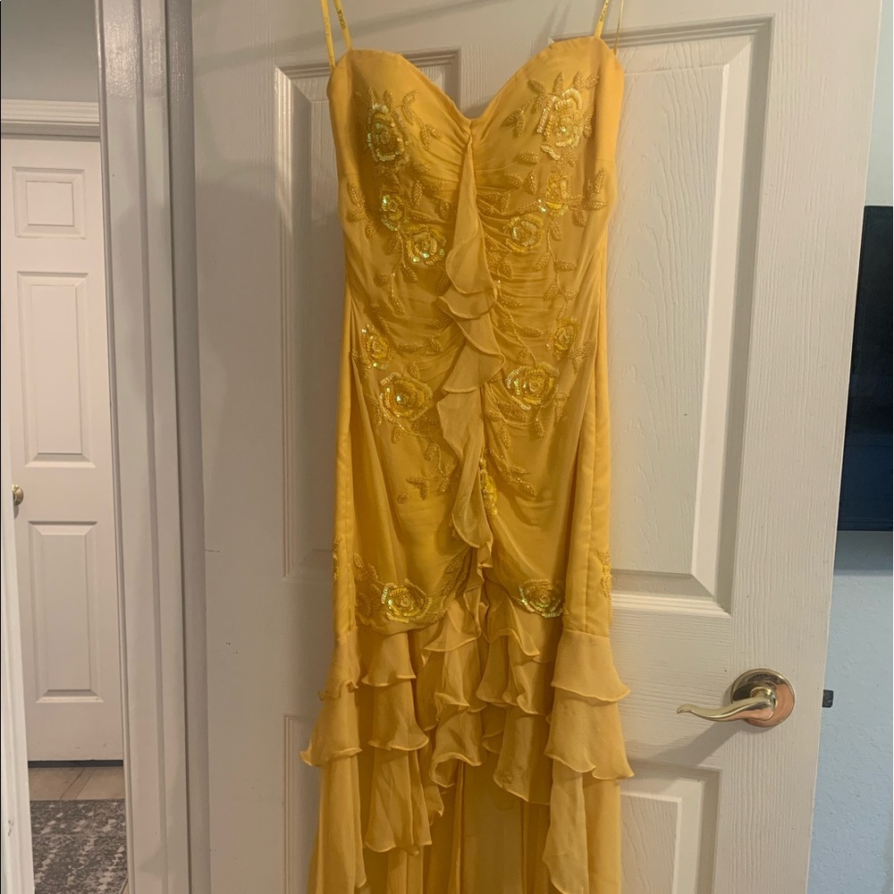Yellow High-low Scala Dress